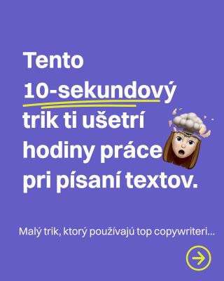 Copywriting tip, ktorý šetrí čas: píš od konca. Najprv pointa → potom úvod. Tento 10-sekundový trik používajú top...
