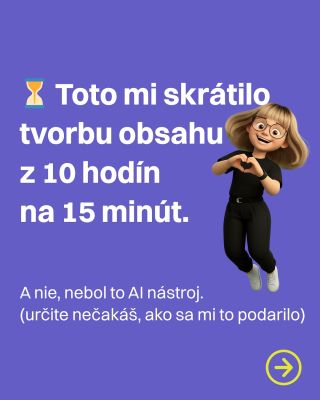 ⏳ Kedysi mi tvorba obsahu trvala 2 dni. Dnes mi zaberie 15 minút. A nie,nie je to vďaka AI. Je to o systéme, ktorý mi...